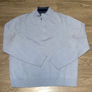 NWOT Brooks Brothers 100% Merino Wool Sweater Size L light blue